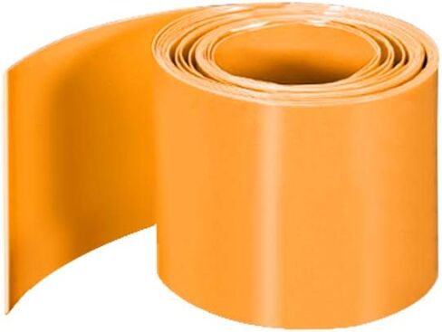 uxcell PVC Heat Shrink Tube 43mm Flat Width Wrap for Single5 Meter Orange in Saudi Arabia