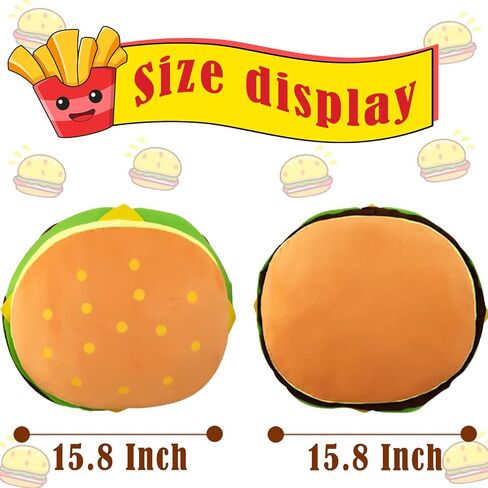 Comfy Food Pillows Toy Plush, Soft, Cuddly, and Irresistible Pefect Toys Gift for Kids and Friends (French Fries, inch, 11.8) in Saudi Arabia
