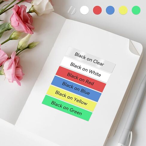 6 × شريط بديل ملون لشريط Brother Label Maker TZ Tape 9 مم 0.35، متوافق مع Brother Label Maker P-Touch PT-D210 H110 D220 D410 D600 in Saudi Arabia