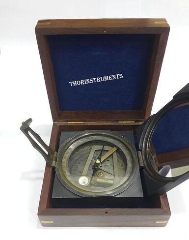 Kelvin & Hughes London 1917 Brunton Compass with Wooden Box Rustic Vintage Home Decor Gifts in Saudi Arabia