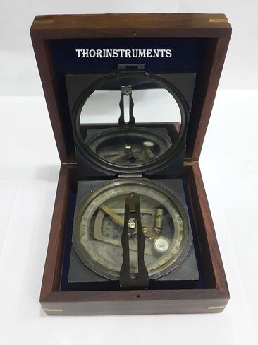 Kelvin & Hughes London 1917 Brunton Compass with Wooden Box Rustic Vintage Home Decor Gifts in Saudi Arabia