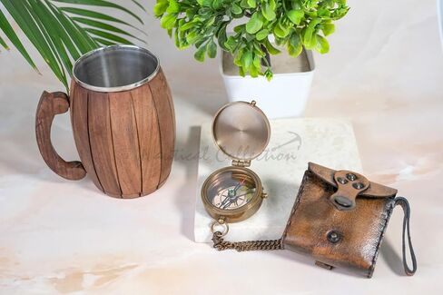 “So You Can Always Find Your Way Back Home" Quote Engraved Compass | Unique Gifts for Son, Father, Love, Partner, Spouse, Fiancé.-Steampunk Accessory-Beautiful Handmade Gift in Kuwait