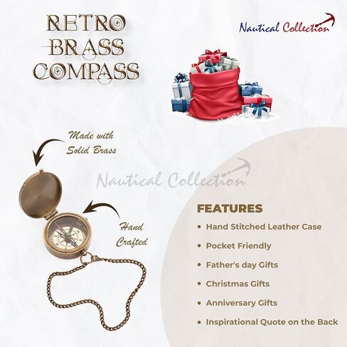 “So You Can Always Find Your Way Back Home" Quote Engraved Compass | Unique Gifts for Son, Father, Love, Partner, Spouse, Fiancé.-Steampunk Accessory-Beautiful Handmade Gift in Kuwait