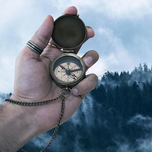 “So You Can Always Find Your Way Back Home" Quote Engraved Compass | Unique Gifts for Son, Father, Love, Partner, Spouse, Fiancé.-Steampunk Accessory-Beautiful Handmade Gift in Kuwait