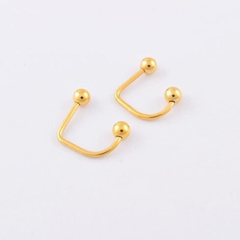 DATOA 16G Stainless Steel Lip Monroe Medusa Hoop Rings C-Shaped Piercing Ball Lippy Loop Labret Lip Rings Piercing Jewelry for Women Men in Saudi Arabia