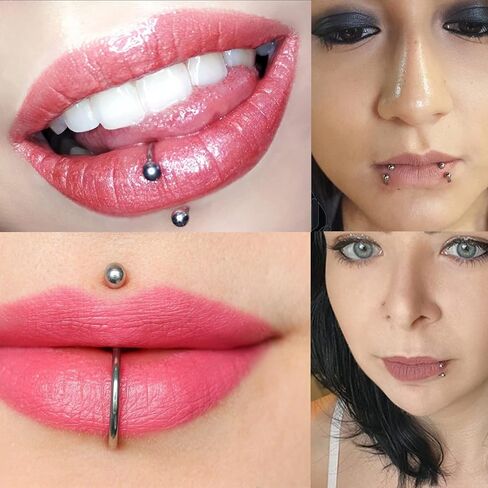 Octptiy 16G 14G الحاجز خواتم 316L الجراحية الصلب يتوقف الحاجز الأنف خواتم الفرس الشفاه الأذن الغضروف اللولب الزنمة ثقب 8 مللي متر 10 12 مللي متر 14 مللي متر 16 مللي متر in Kuwait