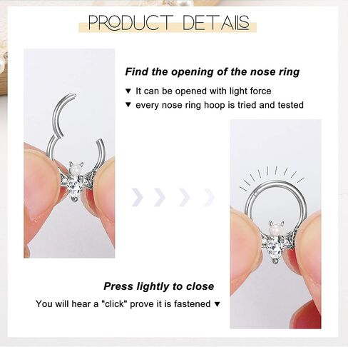Sanfenly 16G خواتم الحاجز للنساء والرجال 316L الجراحية الفولاذ المقاوم للصدأ لطيف القط الخفافيش الحاجز الأنف حلقة سلس يتوقف الجزء الفرس تشيكوسلوفاكيا Daith أقراط ثقب المجوهرات in Kuwait