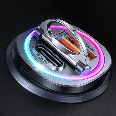 【Upgrade】90W USB C Car Charger Super Fast Charging, [PD45W & QC45W] Cigarette Lighter Car Charger Adapter [Flush Fit][All Metal][Not Distracted LED],for iPhone 15 14 Pro Max Plus iPad Samsung S24 S23 in Saudi Arabia