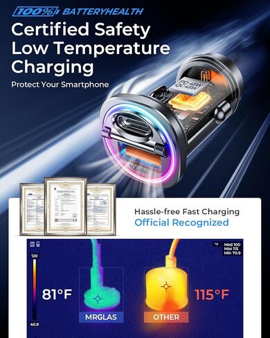 【Upgrade】90W USB C Car Charger Super Fast Charging, [PD45W & QC45W] Cigarette Lighter Car Charger Adapter [Flush Fit][All Metal][Not Distracted LED],for iPhone 15 14 Pro Max Plus iPad Samsung S24 S23 in Saudi Arabia