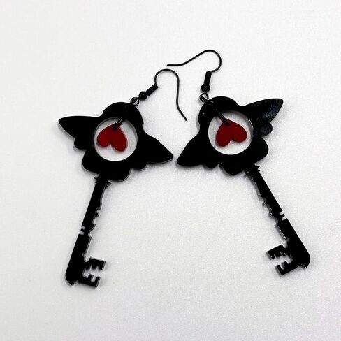 Hazbin Key Earrings Anime Earrings For Women Men Jewelry-Figure Cosplay Earring For Anime Lovers in Saudi Arabia
