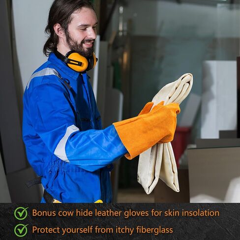 2-Pack Welding Blanket 4x6 feet - Fire Retardant Insulation Blanket Set with Hand Protection Gloves - Heavy-Duty Fiberglass Blanket - Hanging Welding Curtain - Portable Smoker Insulating Blanket in Saudi Arabia