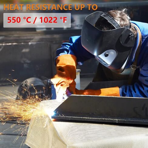 2-Pack Welding Blanket 4x6 feet - Fire Retardant Insulation Blanket Set with Hand Protection Gloves - Heavy-Duty Fiberglass Blanket - Hanging Welding Curtain - Portable Smoker Insulating Blanket in Saudi Arabia