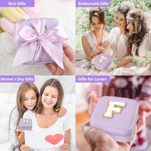CHMI Travel gifts for women,bridesmaids gifts,small jewelry box,travel jewelry case,travel jewelry case organizer,jewelry organizer travel case,small jewelry travel case,Initial pink S in Saudi Arabia