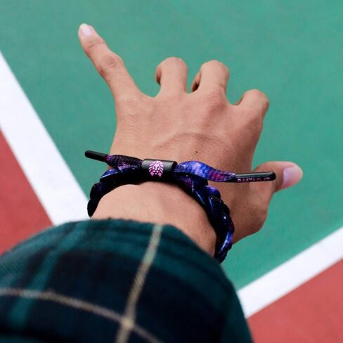 أساور Rastaclat الأصلية المضفرة يدويًا لقطرات غروب الشمس/أساور المجرة القابلة للتعديل لجميع الأعمار (عبوة من قطعتين) رائعة للأزواج in Kuwait