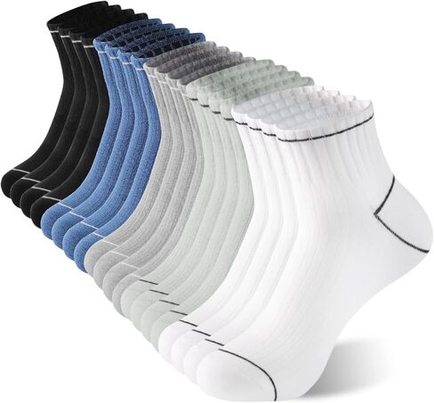 10 Pairs No Show Men Socks, Low Cut Ankle Socks, Casual Cotton Short Athletic Socks in Saudi Arabia
