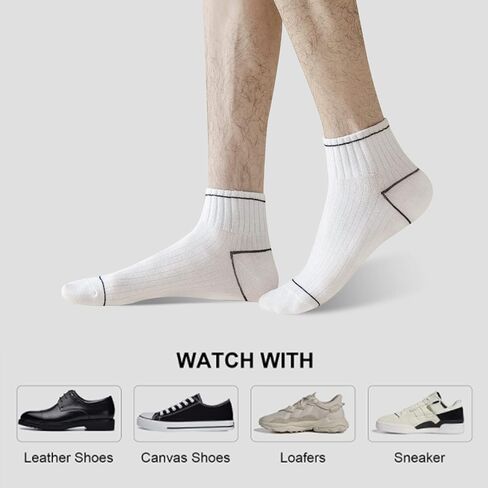 10 Pairs No Show Men Socks, Low Cut Ankle Socks, Casual Cotton Short Athletic Socks in Saudi Arabia