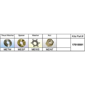 SOLAS 17015501 ME-PKT Propeller Kit for Mercury 90 HP Plus