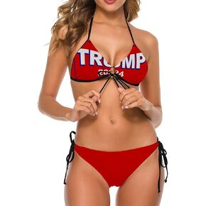 Women's Trump 2024 Bandeau Sexy Fashionable, Swimsuit, White-style1, Small
