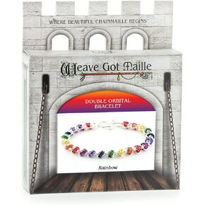 Weave Got Maille Rainbow Double Orbital Barrel Chain Maille Bracelet Kit
