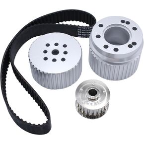 4 PCS/SET SHLPDFM Gilmer Belt Drive Pulley Kit Billet Aluminum Material Compatible with SBF Small Block Ford 289 302 351W