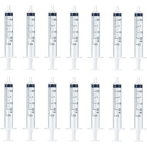 50 Packs 2ml Plastic Syringe with Measurement, No Needle Individually Sealed for Feeding Pets, Watering, Scientific Labs, Measuring, Refilling, Oil or Glue Applicator 2ML-50PCS