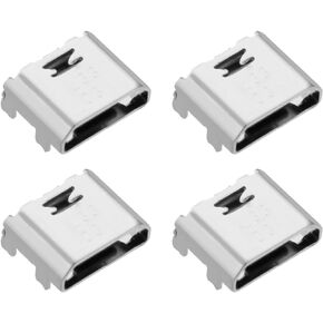 SING F LTD 4PCS Micro USB Charging Port Connector Socket Charger Component Compatible with Samsung Galaxy Tab A6 SM-T580 SM-T58 Tablet Replacement Parts