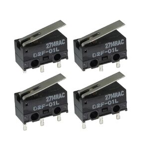 4 قطع D2F-01L Microswitch الأساسي التبديل