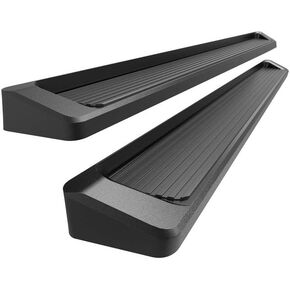 APS Premium 6in Black Running Boards Compatible with Nissan Frontier Crew Cab 05-24
