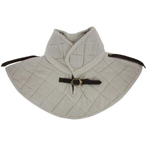 NauticalMart Cotton Padding Collar Armor Medieval Garment White Gorget Arming Neck Armor Renaissance Gambeson Cosplay Ren Faire Costume Men Armour
