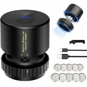 سدادة مكنسة كهربائية من ميسون - مجموعة سدادة مكنسة ماسون مع أغطية ماسون واسعة ومنتظمة للفم، آلة ختم فراغ لتخزين الطعام، سدادة مكنسة كهربائية لتعليب الجرار in Kuwait