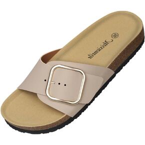 Womens Platform Sandals Big Buckle Sandals for Women Slip On Sandals Womens Sandals Open Toe Leather Adjustable