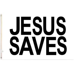 3x5FT Jesus Saves Flag Christian Decor Religion Church Sunday School Bible