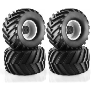 1/8 Scale RC Monster Truck Rubber Tires， for Traxxas SUMMIT E-Revo 86086-4 Arrma Kraton 6S kyosho USA-1 Losi LMT，173mm OD Sand and snow tires/17mm Hex