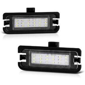 VIPMOTOZ Full LED License Plate Light For 2015-2023 Ford Mustang - 6000K Diamond White, 2-Pieces Tag Lamp Assembly Replacement
