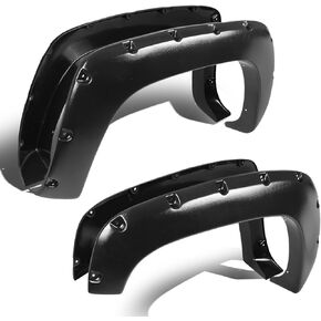 DNA MOTORING WF-C1088-MBK Side Wheel Fender Flares, 4 Piece,Black