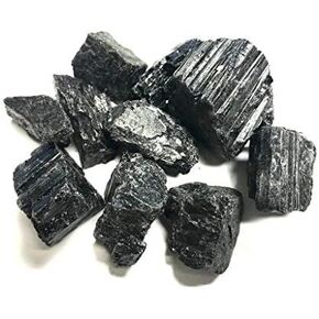 Crystal Collection Rough Black Tourmaline Stones Large 1" Pieces (1 Pound)