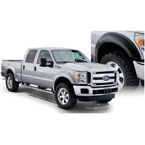 Bushwacker Extend-A-Fender Extended Front & Rear Fender Flares | 4-Piece Set, Black, Smooth Finish | 20932-02 | Fits 2011-2016 Ford F-250, F-350 Super Duty (Excludes Dually)
