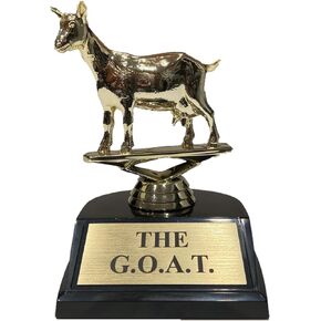 The Goat Trophy | G.O.A.T Greatest of All Time Trophy | Funny Recognition Trophy for Boss, Coworkers, Friends | Laser Engraved Appreciation Trophy. The Humble Goat!!