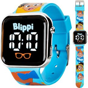 Blippi Kids LED Watch – Interactive Teaching Tool with Fun LED Lights, Durable Blue Strap, Educational Screen Time