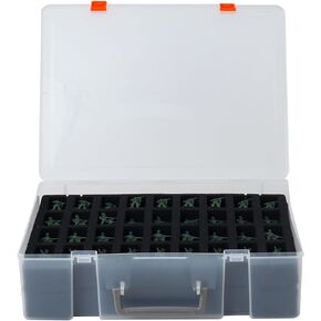 Portable Miniature Figure Storage & Carrying Case - 4 Foam Layers fits 108 Infantry Minis & Pick & Pluck for Large Figures Black Small