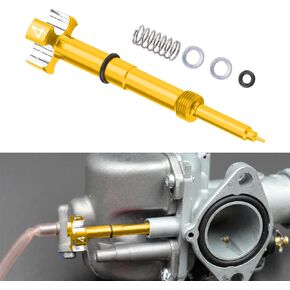 Carb Mixture Screw, Carburetor Adjuster Screw, Motorcycle Air Fuel Mixture Screw, Universal Air/Fuel Mixture Screw Adjuster Compatible with Honda Yamaha Kawasaki Suzuki CRF YZF WR KXF KLX RMZ (Black)