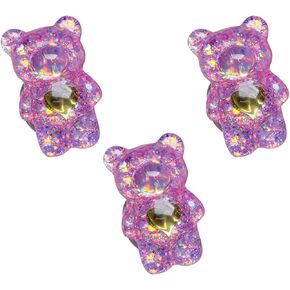 3Pcs Dark Purple Mobile Phone Finger Stand Cute Bear Doll Phone Holder Griptok Support Comfortable Grip Anti-Slip Creative Flexible,Cell Phones and Accessories