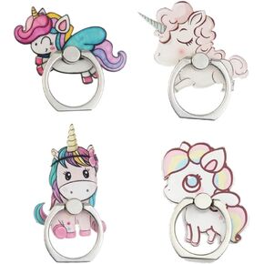 4PACK Phone Ring Holder Stand, Cute Mermaid Ring Stand Holder 360 Rotation Finger Grip Mount for Smartphones and Tablets (Mermaid)