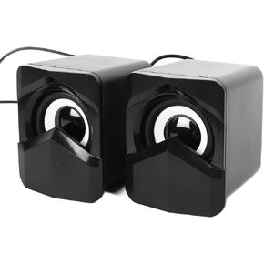GOWENIC USB Computer Speaker, Desktop Laptop Speakers Subwoofer for Home, 2pcs Portable Wired Computer Speakers for Office