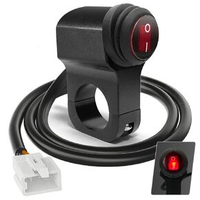 ATV Light Switch 12V Handlebar Switch Waterproof Motorcycle Light Switch CNC Aluminum Alloy Handlebar Switch for Motorcycle ATV UTV- Fits 7/8" Handlebars (22mm)