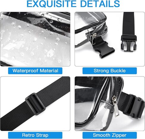 حقيبة Telena Clear Sling مع مجموعة Telena Clear Fanny Pack in Kuwait