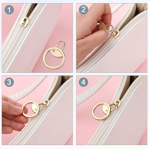 Abeillo 5PCS Zipper Pull Replacement, Round Style Detachable Zipper Repair Pulls, Multifunction Replacement Zipper Pulls for Luggage Clothing Jackets Boots Purse Coat in Saudi Arabia