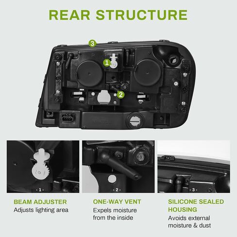 AUTOSAVER88 Headlights Assembly Compatible with 2002-2009 Trailblazer W/Full Width Grille Amber Reflector(Except Compatible with 2006-2009 LT models) in Saudi Arabia
