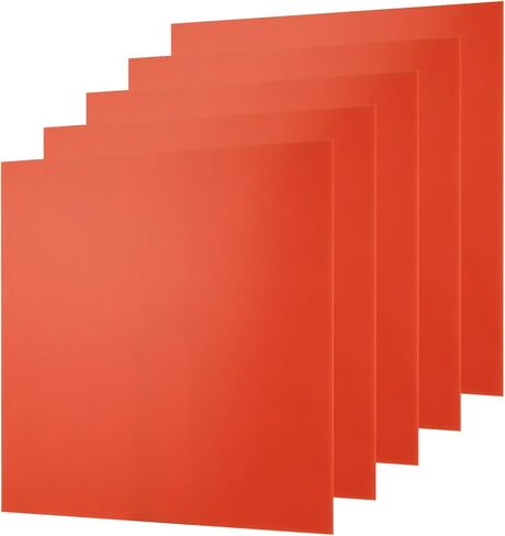 JMIATRY 5 حزمة 12 × 12 بوصة ورقة أكريليك برتقالية 1/8 سميكة برتقالية غير شفافة ورقة أكريليك صفائح بلاستيكية أكريليك شبكي ورقة 3 مم سمك لوحة أكريليك برتقالية للعلامات والإضاءة والحرف اليدوية in Kuwait