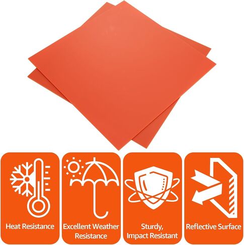JMIATRY 5 حزمة 12 × 12 بوصة ورقة أكريليك برتقالية 1/8 سميكة برتقالية غير شفافة ورقة أكريليك صفائح بلاستيكية أكريليك شبكي ورقة 3 مم سمك لوحة أكريليك برتقالية للعلامات والإضاءة والحرف اليدوية in Kuwait